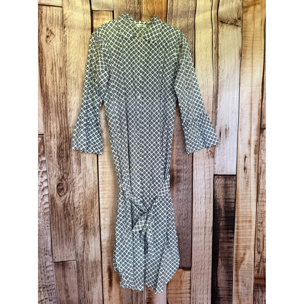 Pomegranate Shifty Shirt Dress Royal Clover Blue White Resort Vacation XL‎ NWT